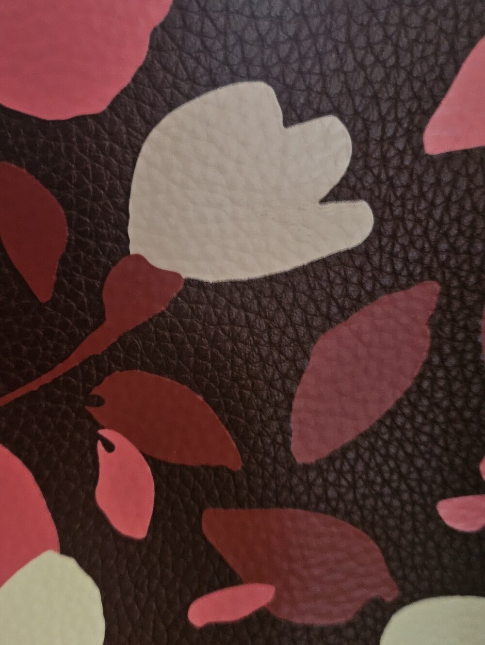 kate spade Burgundy Floral Leather Shoulder Bag with Pink & White Accents - Picture 8 of 8